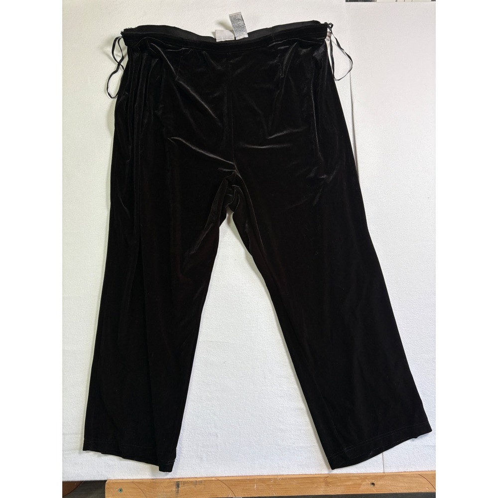 Jaclyn Smith Classic Plus Black Velvet Wide Leg Pants Vintage NWT 3X